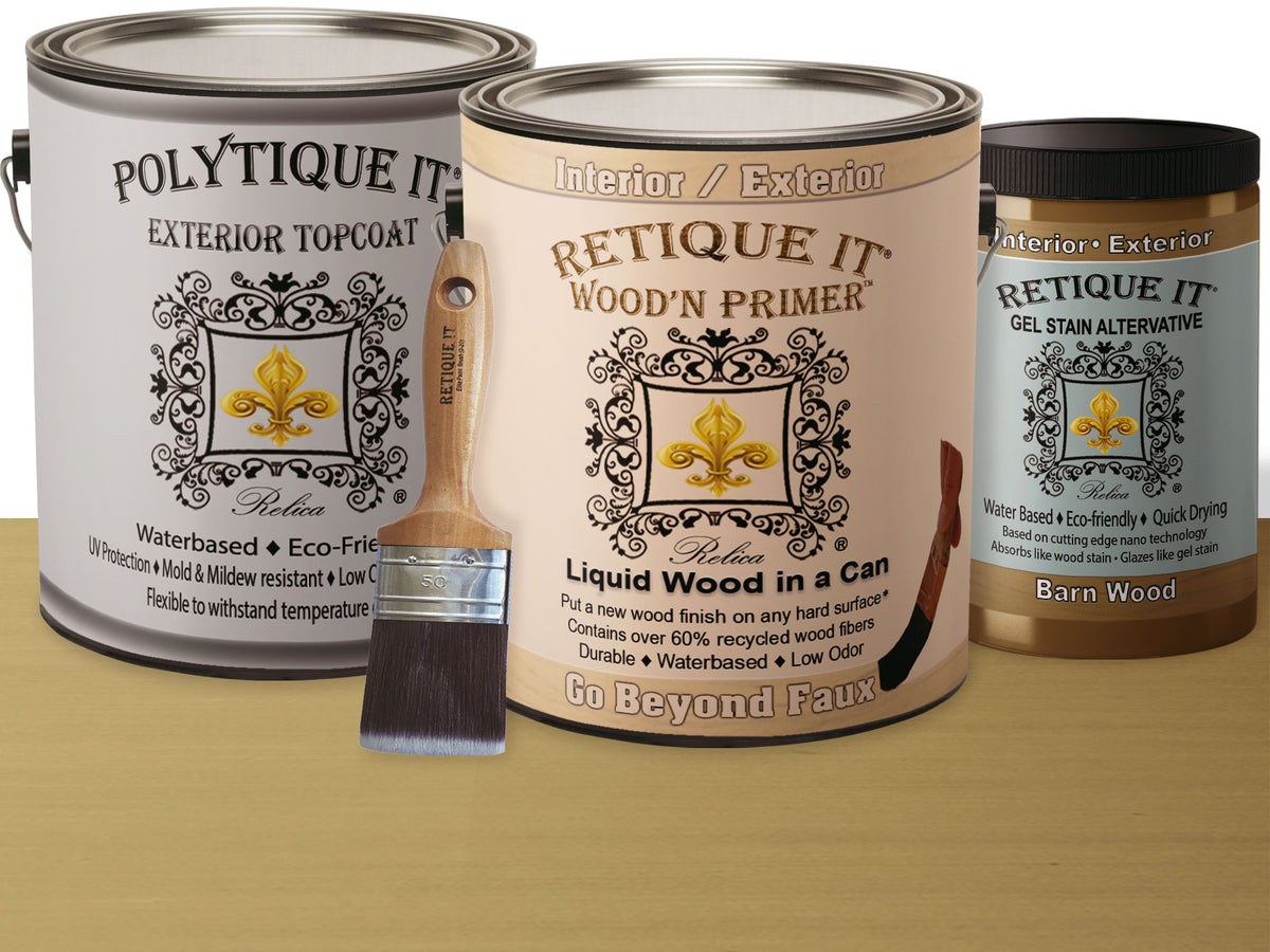 Multi-purpose Smooth Finish Kit (4x Lg) - Barn Wood - Exterior Top Coat