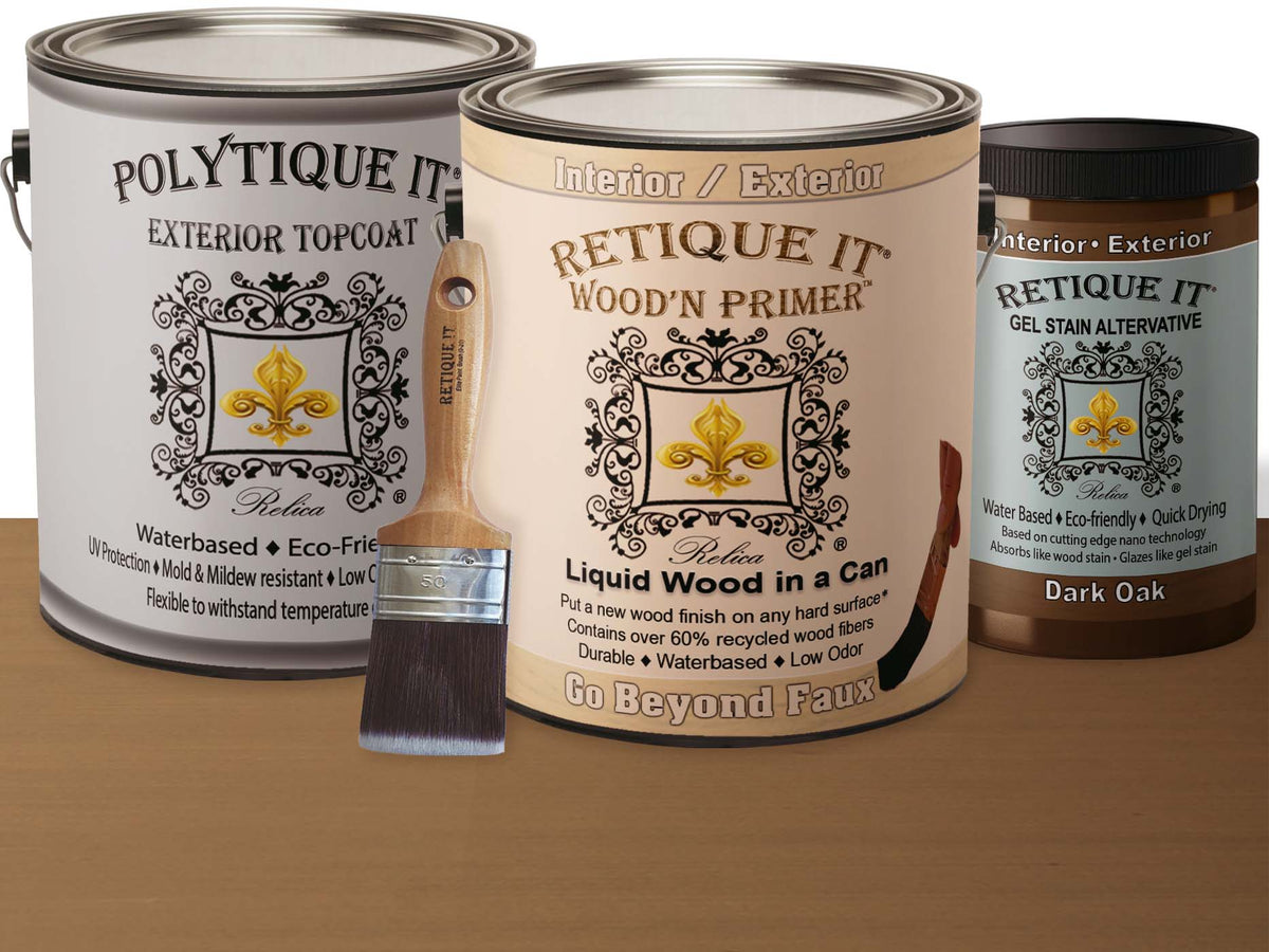 Multi-purpose Smooth Wood'n Finish Kit (4x Lg) - Dark Oak - Exterior Top Coat