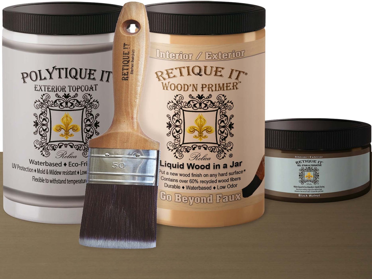 Multi-purpose Smooth Finish Kit (Large) - Black Walnut - Exterior Top Coat