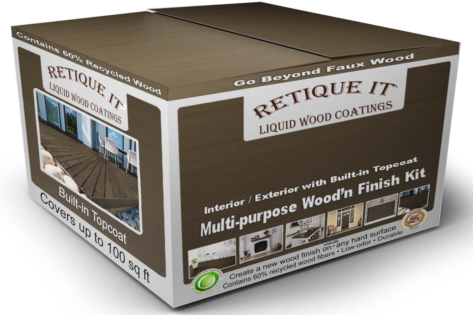 Multi-purpose Smooth Wood'n Finish Kit (4x Lg) - Charcoal - Exterior Top Coat