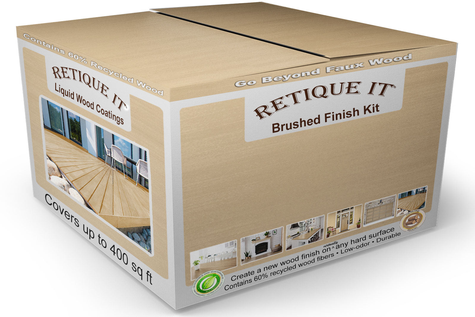 Wood'n Cabinet Kit - Smooth Finish (4x Lg) - Pecan - Exterior Topcoat