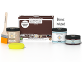Retique It Wood'n Finish Kit in Red Mahogany for interior top coat, includes smooth finish tools for multi-purpose wood projects.