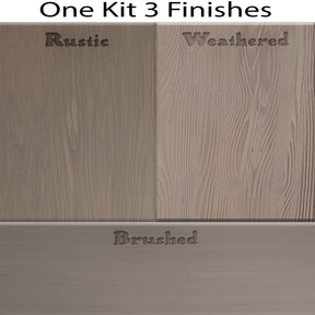 Wood'n Finish Front Door Kit (Double) - Weathered Wood