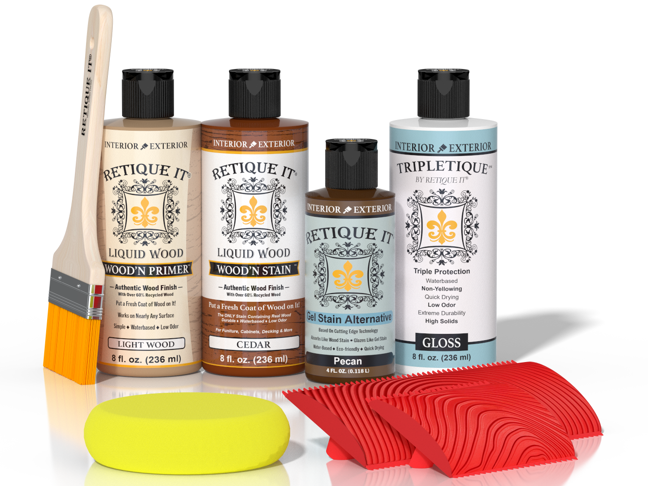 Retique It® Wood'n Kit Cedar interior top coat in a multi-purpose finish kit, shown in the image.