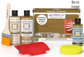Retique It® Wood'n Finish Kit in Old Oak, a versatile wood finishing set with brushes and tools for furniture restoration.