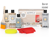 Retique It Wood'n Finish Kits WNK-SBCH-PLTQM with wood stain and finish supplies in a box, ideal for furniture and wood projects
