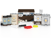 Black Walnut decking wood stain kit by Retique It, featuring stain bottles and application tools for wood decking projects.