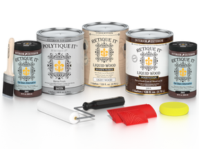 Retique It Decking Wood'n Kit Java stain with satin finish, designed for enhancing outdoor wooden decks.