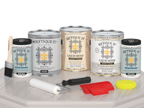 Retique It Decking Wood'n Kit White Wash stain on wooden decking with satin finish, showing a light, semi-transparent white wash look.