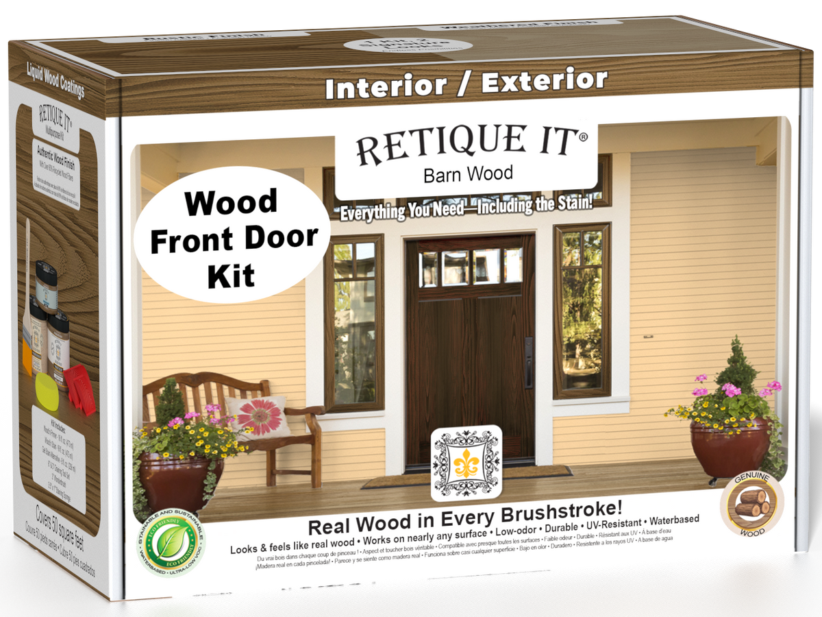 Wood'n Finish Front Door Kit - Barn Wood — box hero
