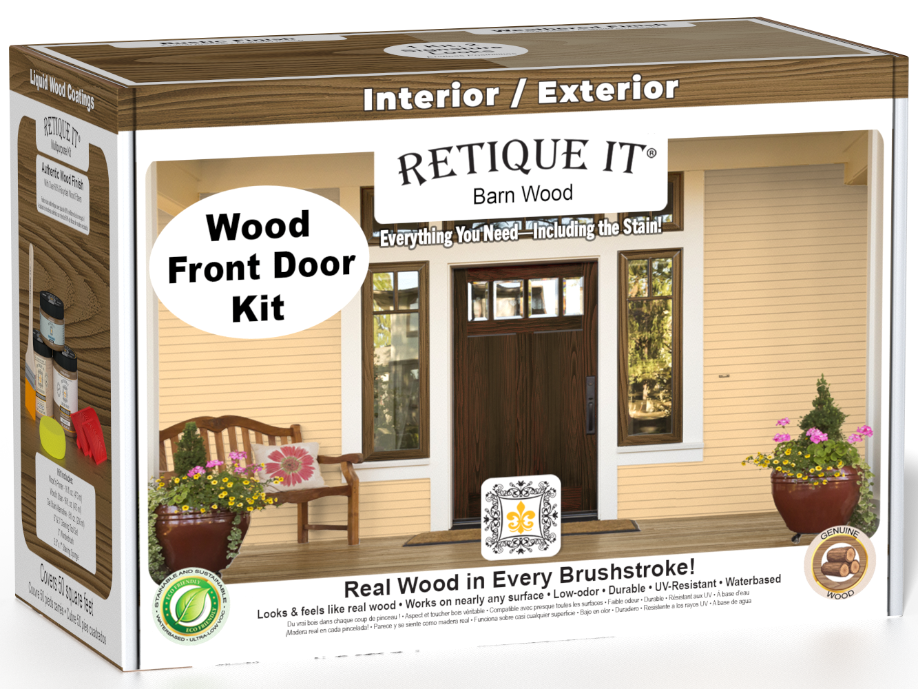 Wood'n Finish Front Door Kit - Barn Wood — box hero