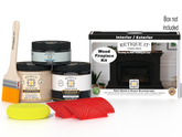 Retique It Fireplace Wood'n Finish Kit in classic black stain, full fireplace kit with stain and application tools.