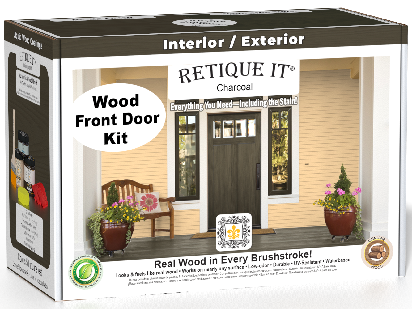 Wood'n Finish Front Door Kit - Charcoal — box hero