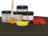 Wood'n Finish Front Door Kit - Charcoal — Matte kit contents