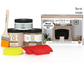 Retique It Fireplace Wood'n Finish Kit in French Oak stain, includes full fireplace stain set with wood finish products.