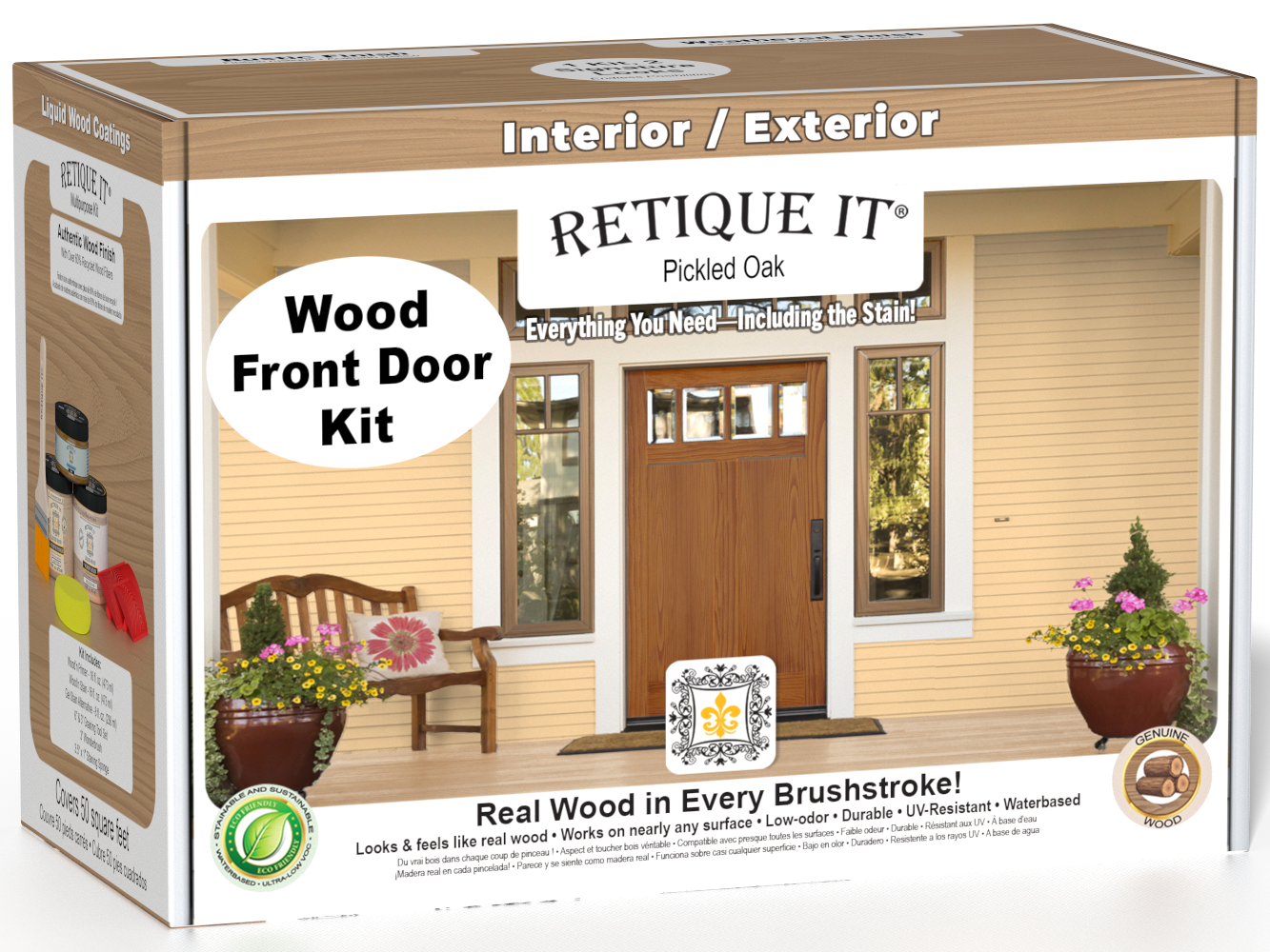 Wood'n Finish Front Door Kit - Pickled Oak — box hero