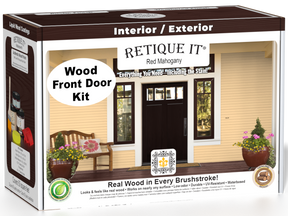 Wood'n Finish Front Door Kit - Red Mahogany — box hero