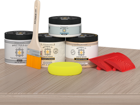 Wood'n Finish Front Door Kit - Sun Bleached — Matte kit contents
