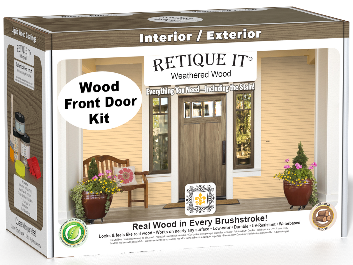 Wood'n Finish Front Door Kit - Weathered Wood — box hero