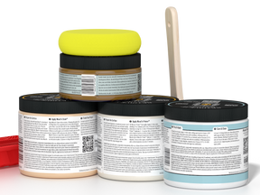 Back view of Retique It Wood'n Kit Med White Oak interior top coat, showing the product packaging and application details.