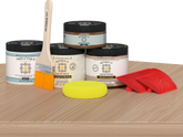 Retique It® Wood'n Kit in White Oak for interior top coat, showing the multi-purpose wood finish kit on a table.