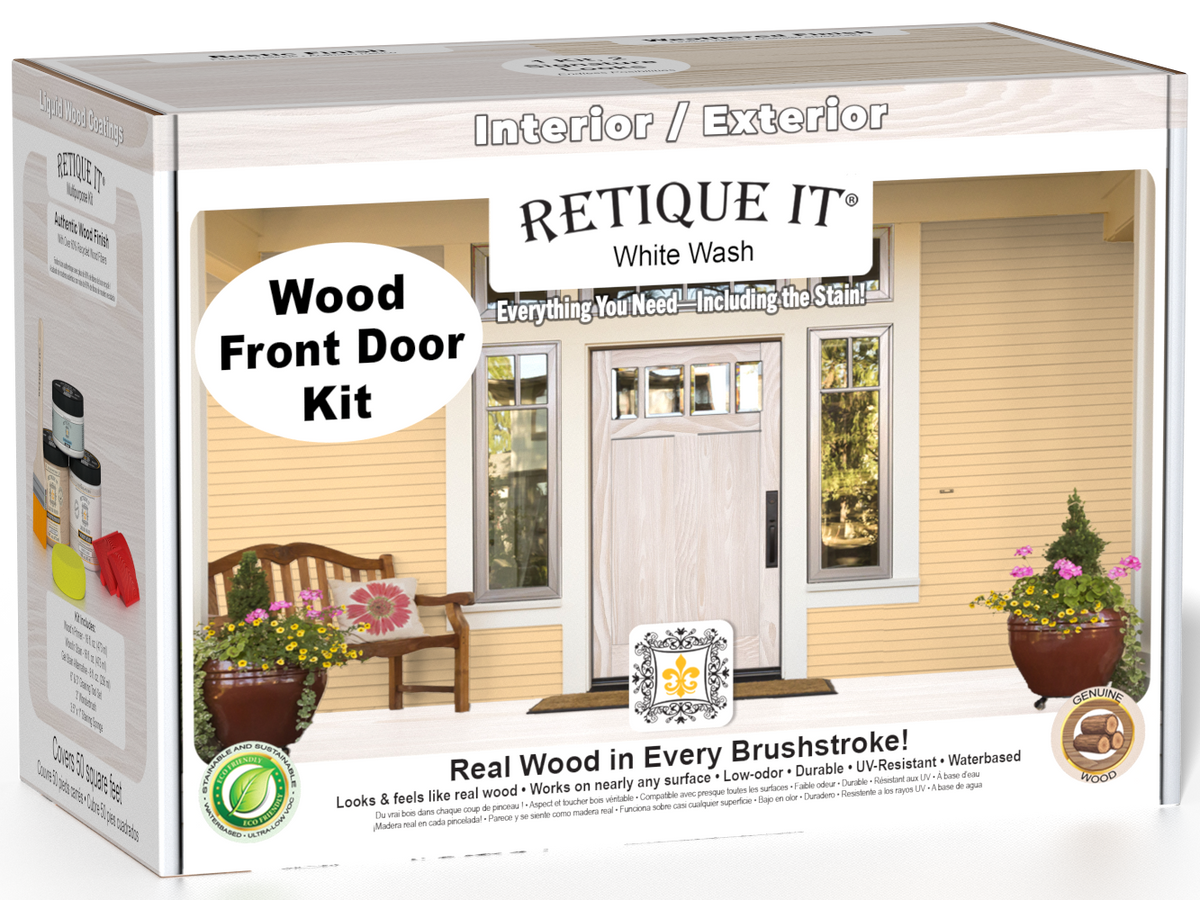 Wood'n Finish Front Door Kit - White Wash — box hero