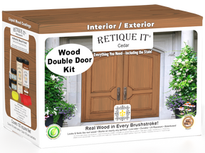 Wood'n Finish Front Door Kit (Double) - Cedar — box hero