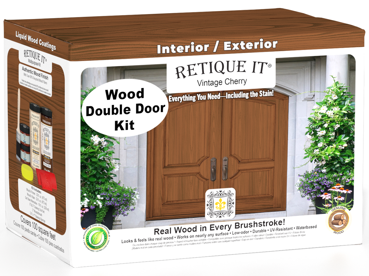 Wood'n Finish Front Door Kit (Double) - Vintage Cherry — box hero