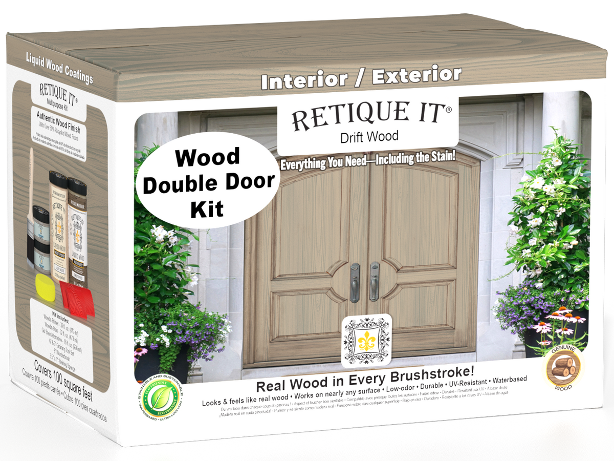 Wood'n Finish Front Door Kit (Double) - Drift Wood — box hero