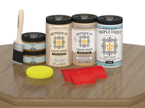 Large Multi-purpose Wood'n Kit by Retique It® in Pickled Oak finish, featuring interior top coat for wood furniture and surfaces.