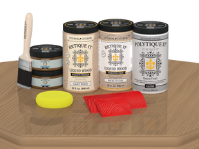 Wood'n Finish Front Door Kit (Double) - Pickled Oak — Gloss kit contents