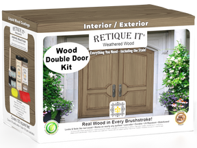 Wood'n Finish Front Door Kit (Double) - Weathered Wood — box hero