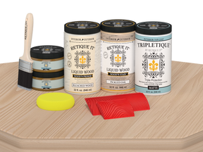 Large White Oak Wood'n Finish Kit by Retique It with matte top coat, designed for interior wood projects and finishing.