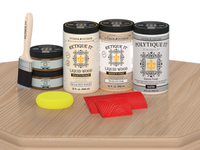 Wood'n Finish Front Door Kit (Double) - White Oak — Satin kit contents