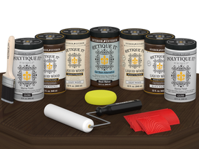 Wood'n Door Kit (Front & Garage Door) - Black Walnut — Gloss kit contents