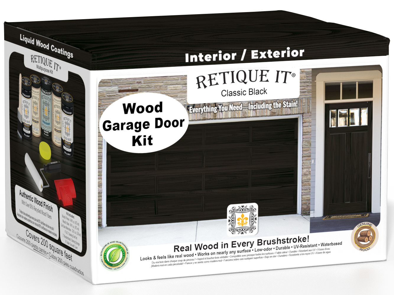Wood'n Door Kit (Front & Garage Door) - Classic Black — box hero