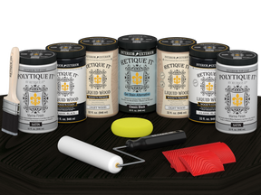 Wood'n Door Kit (Front & Garage Door) - Classic Black — Satin kit contents