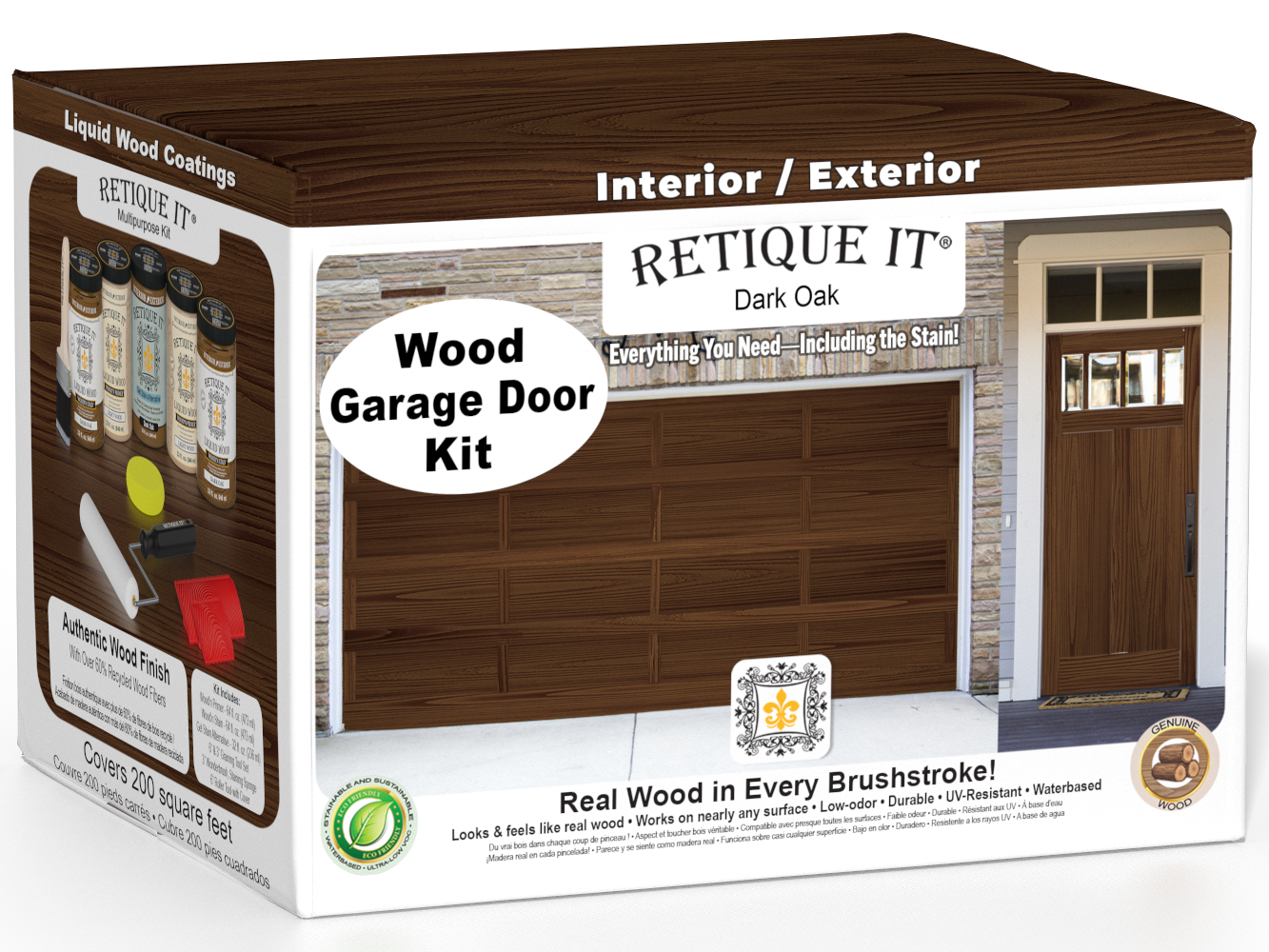 Wood'n Door Kit (Front & Garage Door) - Dark Oak — box hero