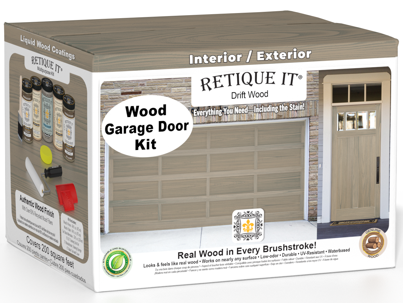 Wood'n Door Kit (Front & Garage Door) - Drift Wood — box hero