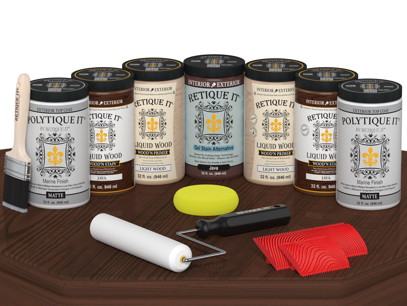 Wood'n Door Kit (Front & Garage Door) - Java — Matte kit contents