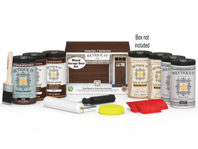 Wood'n Door Kit (Front & Garage Door) - Java — Matte kit contents with door box