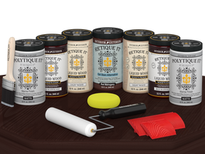 Wood'n Door Kit (Front & Garage Door) - Red Mahogany — Matte kit contents