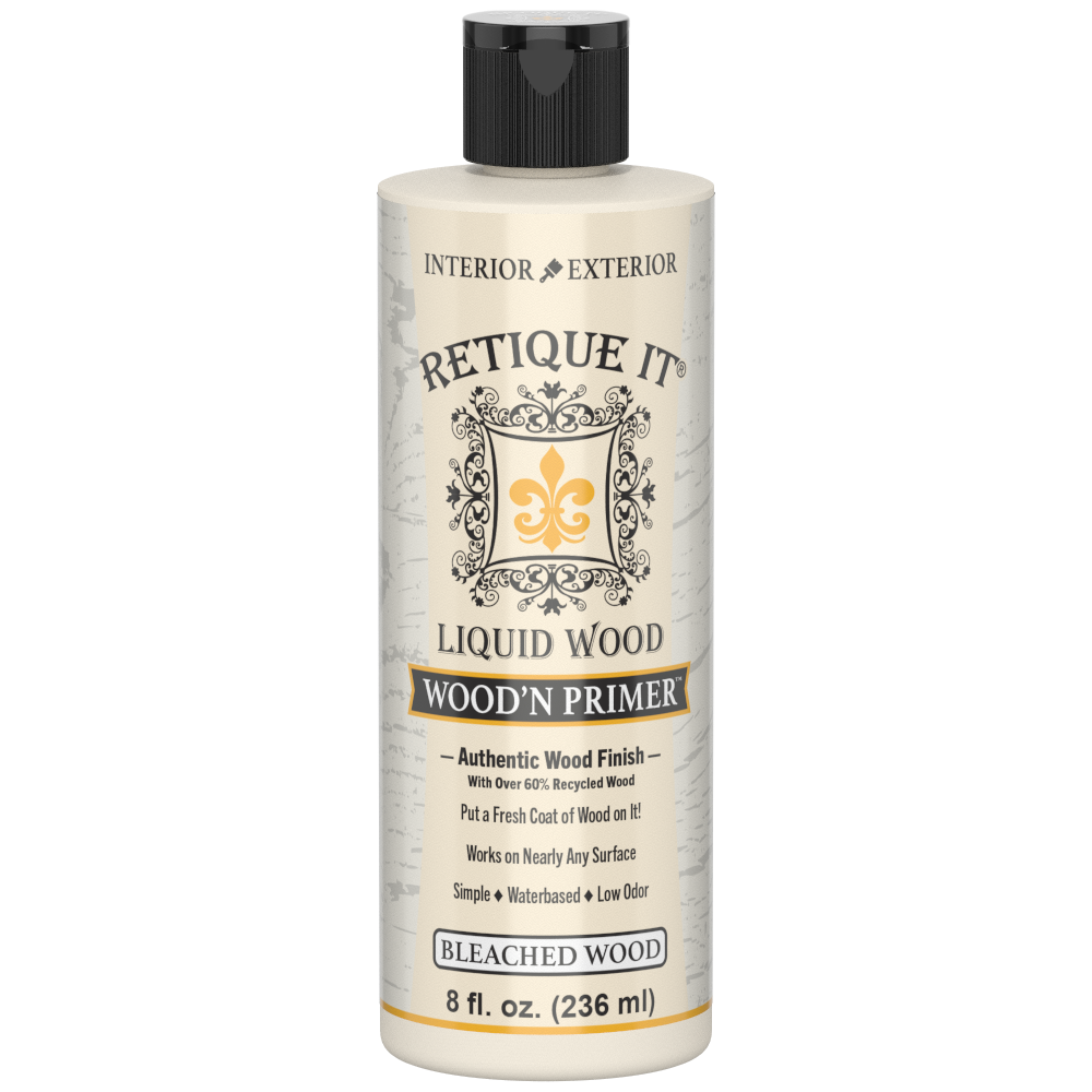 Bleached Wood Wood'n Primer by Retique It®, a primer bottle designed for preparing bleached wood surfaces.