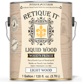 Retique It® Liquid Wood Wood'n Primer in light wood color, 128 fl oz, suitable for wood surface preparation and finishing.