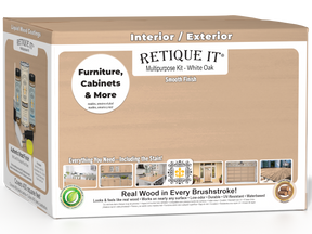 Retique It® White Oak Multi-purpose Smooth Finish Kit (4x Large) with wood finish tools and supplies for wood finishing projects.
