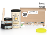 Large white oak wood finish kit by Retique It® with smooth application, designed for multi-purpose wood finishing projects.