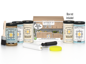 Retique It® Wood'n Cabinet Kit with 24 white oak doors, smooth finish, ideal for staining and cabinet customization.