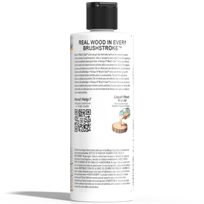 Retique It Liquid Wood Wood'n Stain 8 oz in White Wash, showcasing the stain container with wood finish and product label.