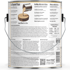 Retique It Liquid Wood Wood'n Stain 128 oz White Wash stain bottle showing the product label and clear container.