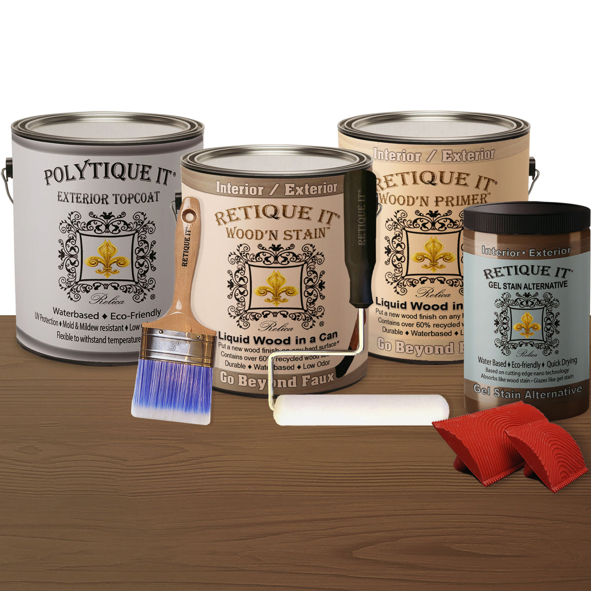 Multi-purpose Wood'n Kit (4x Lg) - Barn Wood - Exterior Top Coat